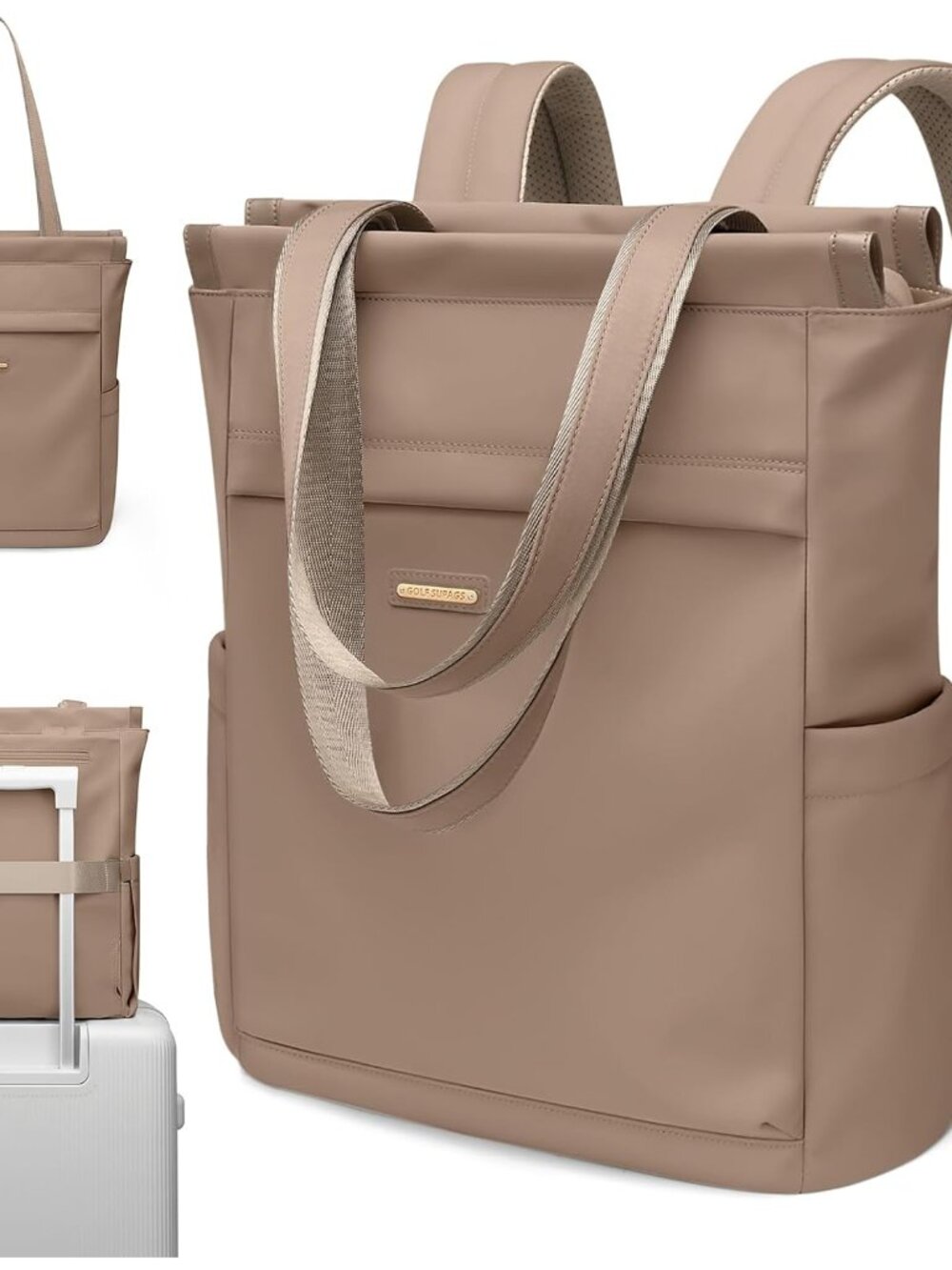 Convertible Laptop Backpack for Women Casual Daypack Notebook Tote Bag for Work